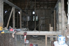 During roof reconstruction, the barn was used for storage...