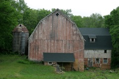 Completed barn roof.  This was taken the spring on the following year.